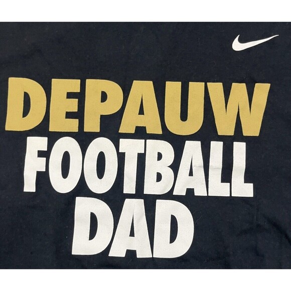 Nike Depauw University Football Dad Standard‎ Fit Tee T-Shirt Size 2XL XXL Black - Picture 2 of 6